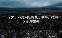 一个关于海角网址的扎心故事，结局太血压飙升