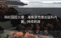 网红回应火爆：海角突然爆出猛料内幕，持续刷屏