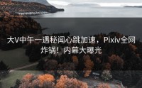 大V中午一遇秘闻心跳加速，Pixiv全网炸锅！内幕大曝光