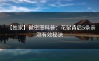 【独家】微密圈科普：花絮背后5条亲测有效秘诀