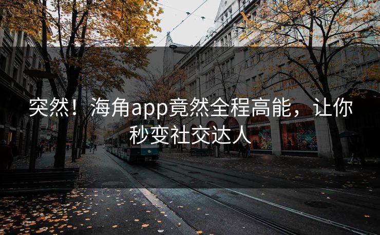 突然！海角app竟然全程高能，让你秒变社交达人