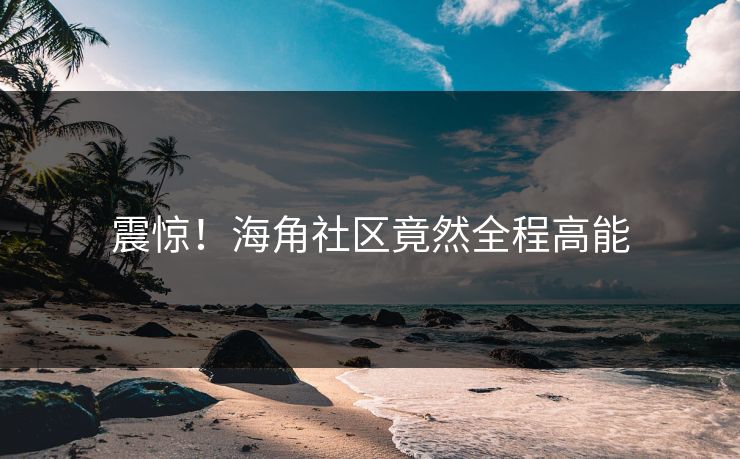 震惊！海角社区竟然全程高能